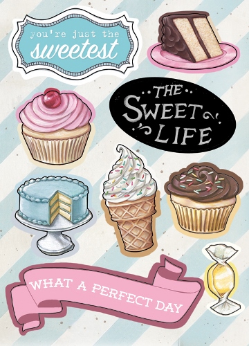 The Sweet life - sæt med papir og stickers