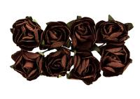 Små brune papir roser